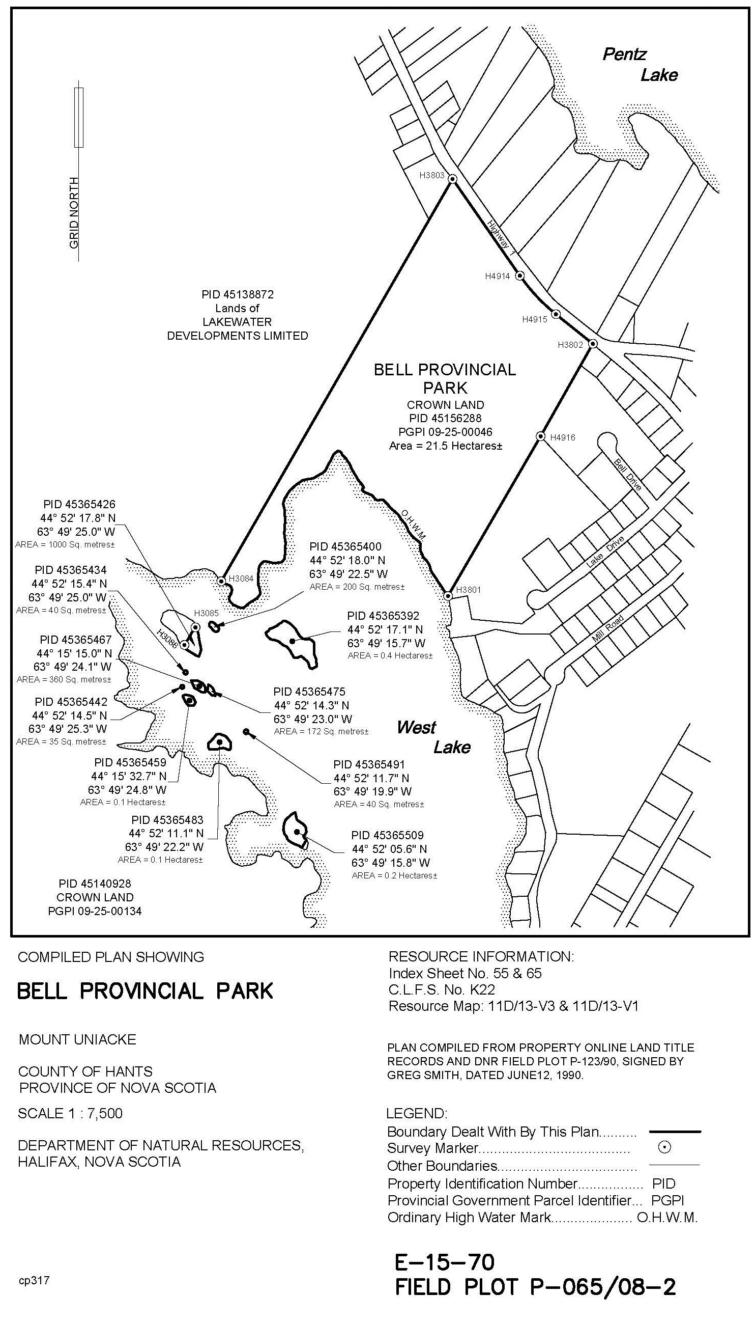 Map of Bell Provincial Park